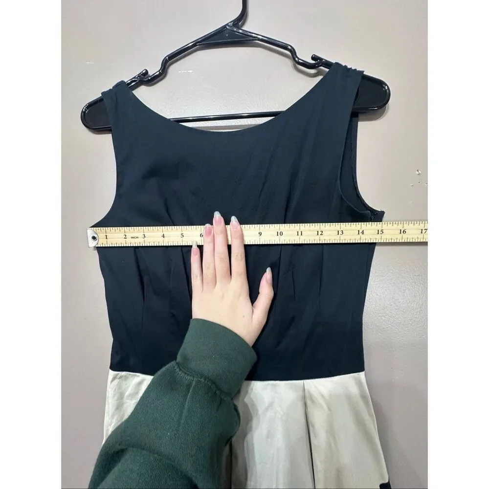 Kate Spade New York Celina Black & Cream Sleeveless Mini Dress Women's 2US